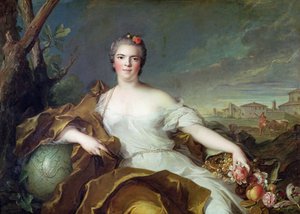 地球の要素としてのルイーズエリザベートドフランス。 1750-1 作： Jean Marc Nattier